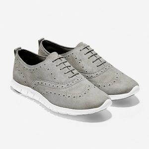 ZEROGRAND Wingtip Oxfords- Suede *used once*